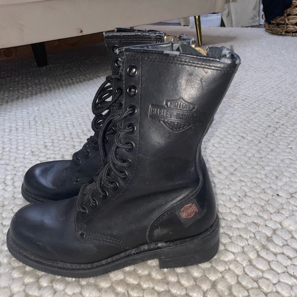 Vintage Women’s Harley Davidson Combat Boots - Picture 1 of 4